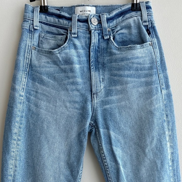 McGuire Denim Vintage Slim Raw Hem Light Wash Jeans, Size 25 - Picture 2 of 16
